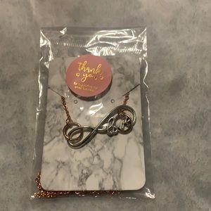 Infinity love charm necklace handmade